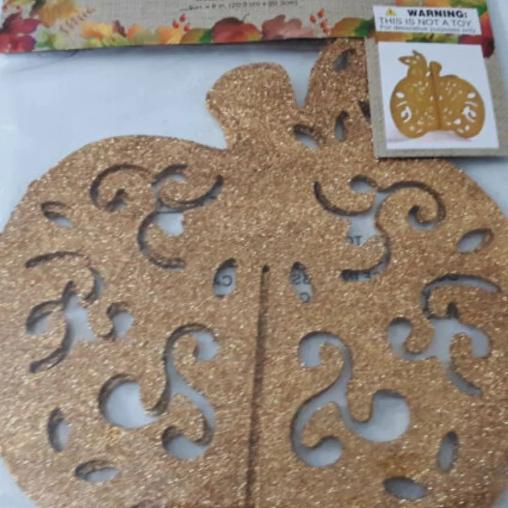 3D Gold Pumpkin Table Centerpiece